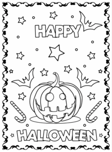 Halloween Cards Images To Color Free Printable Coloring Pages