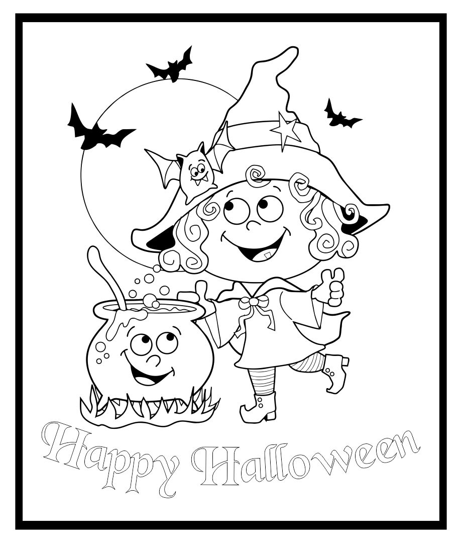 Halloween Cards To Color 15 Free PDF Printables Printablee