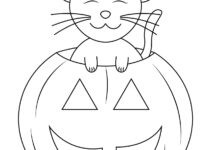 Free Printable Halloween Cat Coloring Pages