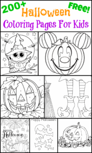 Halloween Color Sheets Free Printable