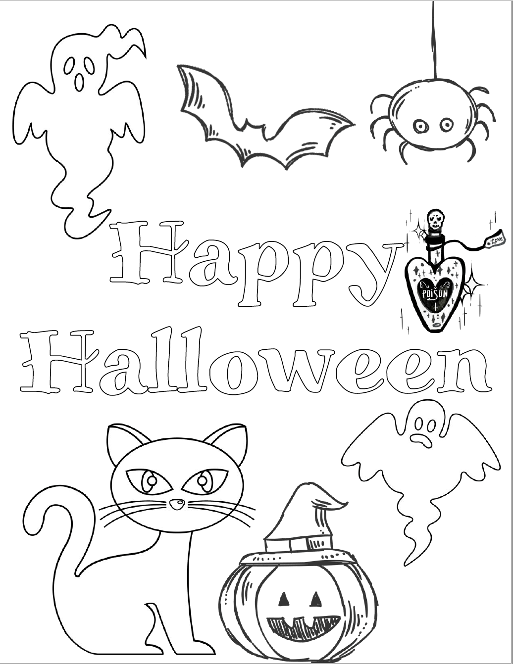 Free Printable Halloween Coloring Pages For Kindergarten