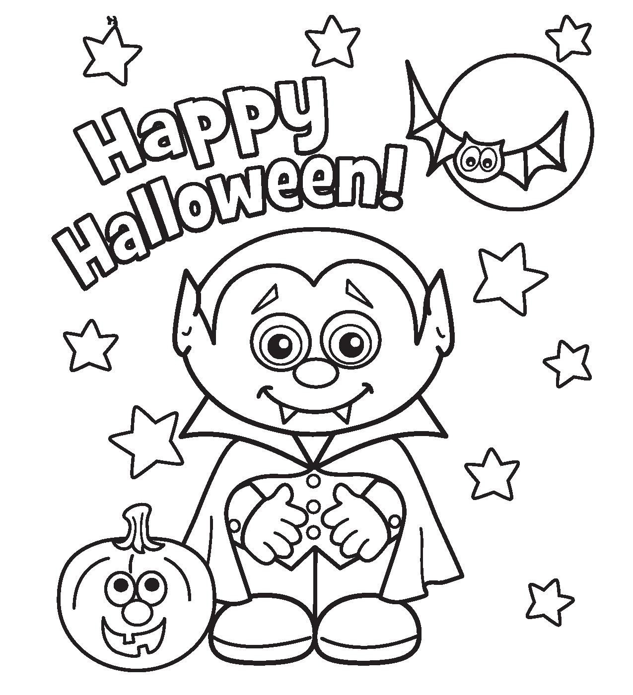 Halloween Pictures To Color Free Printable