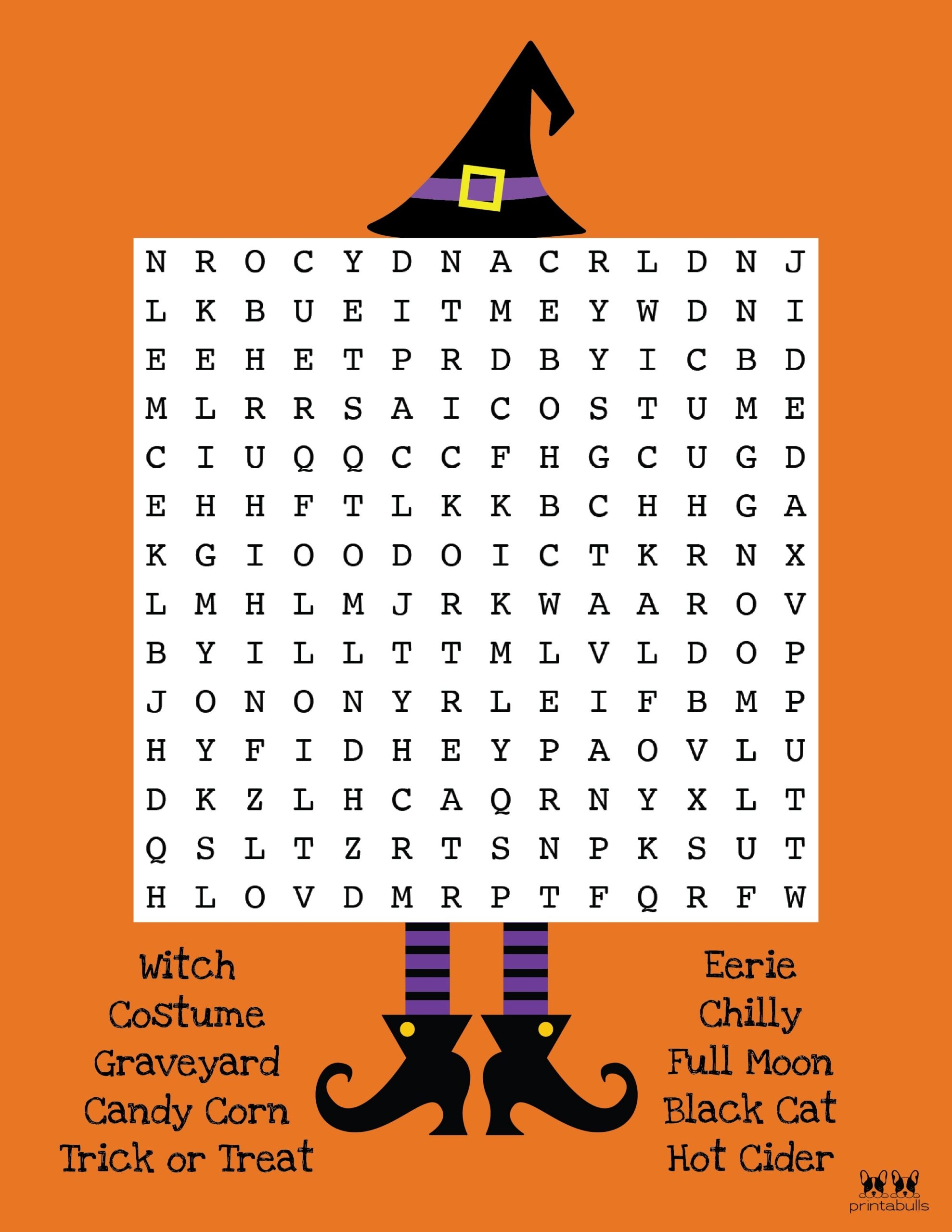 Halloween Find A Word Free Printable