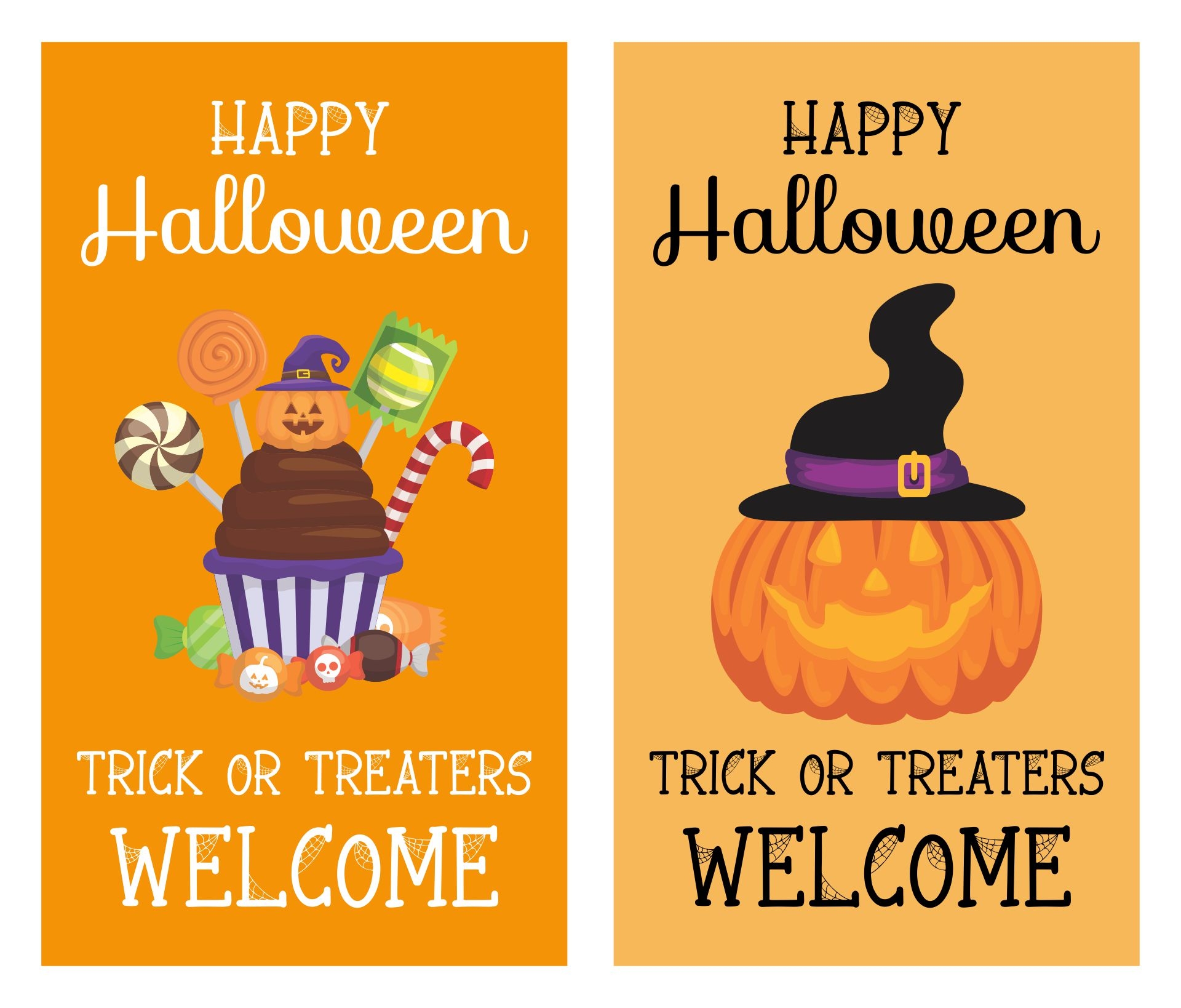 Halloween Trick Or Treat Sign 15 Free PDF Printables Printablee
