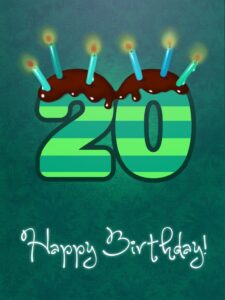 Happy 20th Birthday Cards Printable Free Free Templates Printable