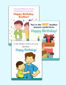 Happy Birthday Brother Cards Printable