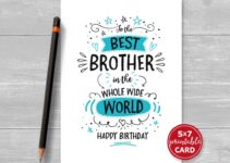 Free Printable Birthday Card For Brother