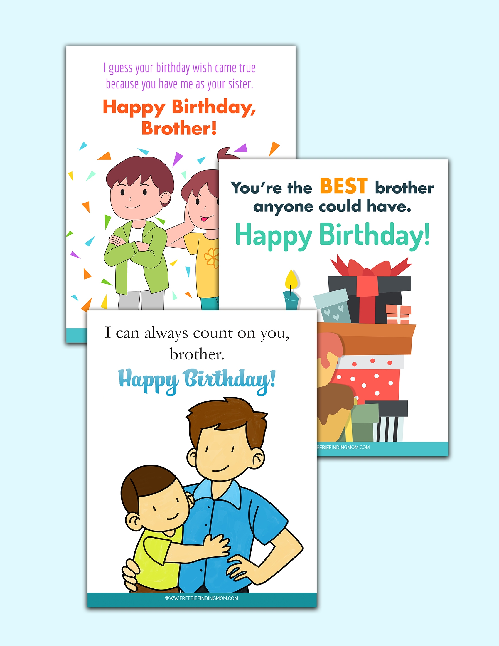 Happy Birthday Brother Cards Printable