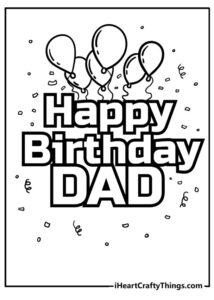 Happy Birthday Dad Coloring Pages 100 Free Printables