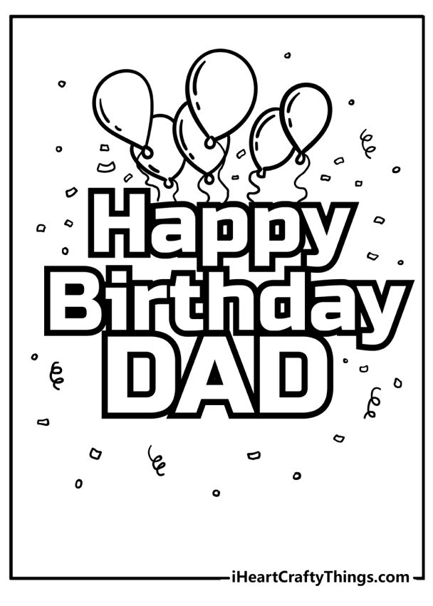 Happy Birthday Dad Coloring Pages 100 Free Printables 