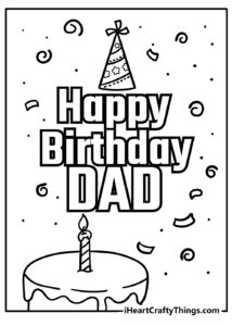 Happy Birthday Dad Coloring Pages