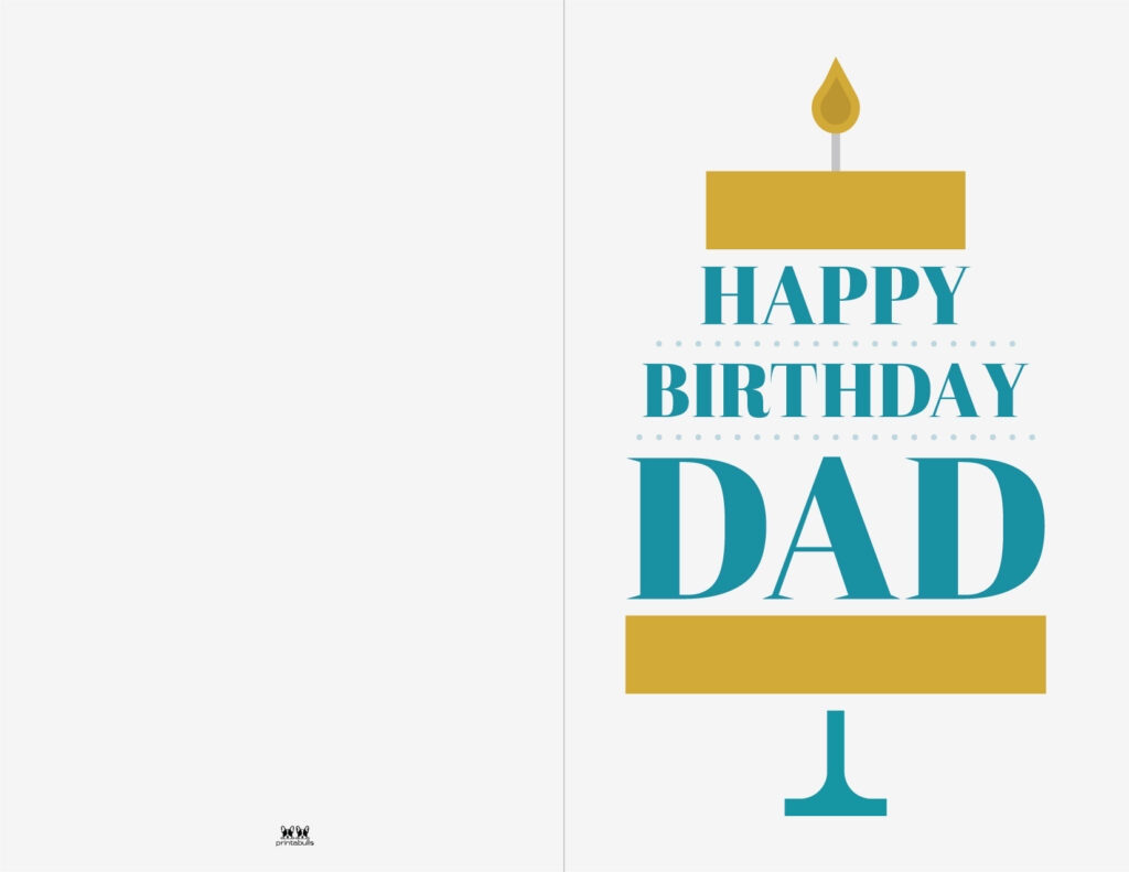 Happy Birthday Dad Printable Card Free