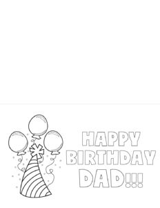 Happy Birthday Dad Printable Cards