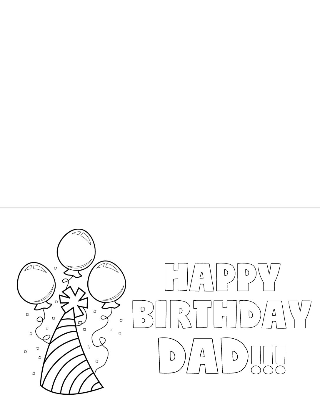 Happy Birthday Dad Printable Cards