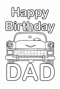 Happy Birthday Daddy Printable Coloring Page Coloring Home