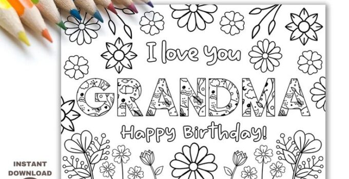 Free Printable Birthday Card For Grandma