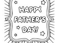 Happy Fathers Day Coloring Pages Printable Free