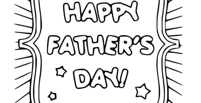 Happy Fathers Day Coloring Pages Printable Free