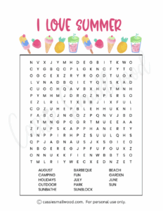 Hard Summer Word Search Free Printable Word Search Maker
