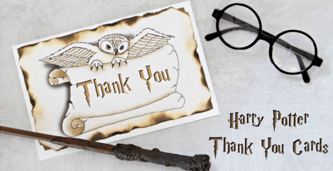 Harry Potter Thank You Cards Free Printable