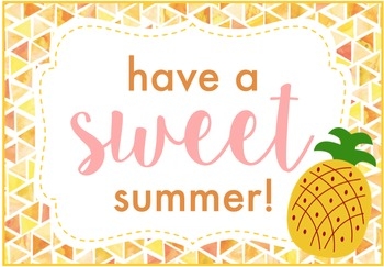 Have A Sweet Summer Pineapple Gift Tags FREEBIE By The Designer Teacher