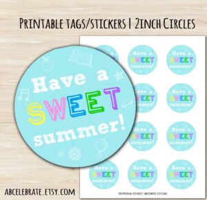 Have A Sweet Summer Printable Tag