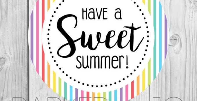 Have A Sweet Summer Free Printable Tag