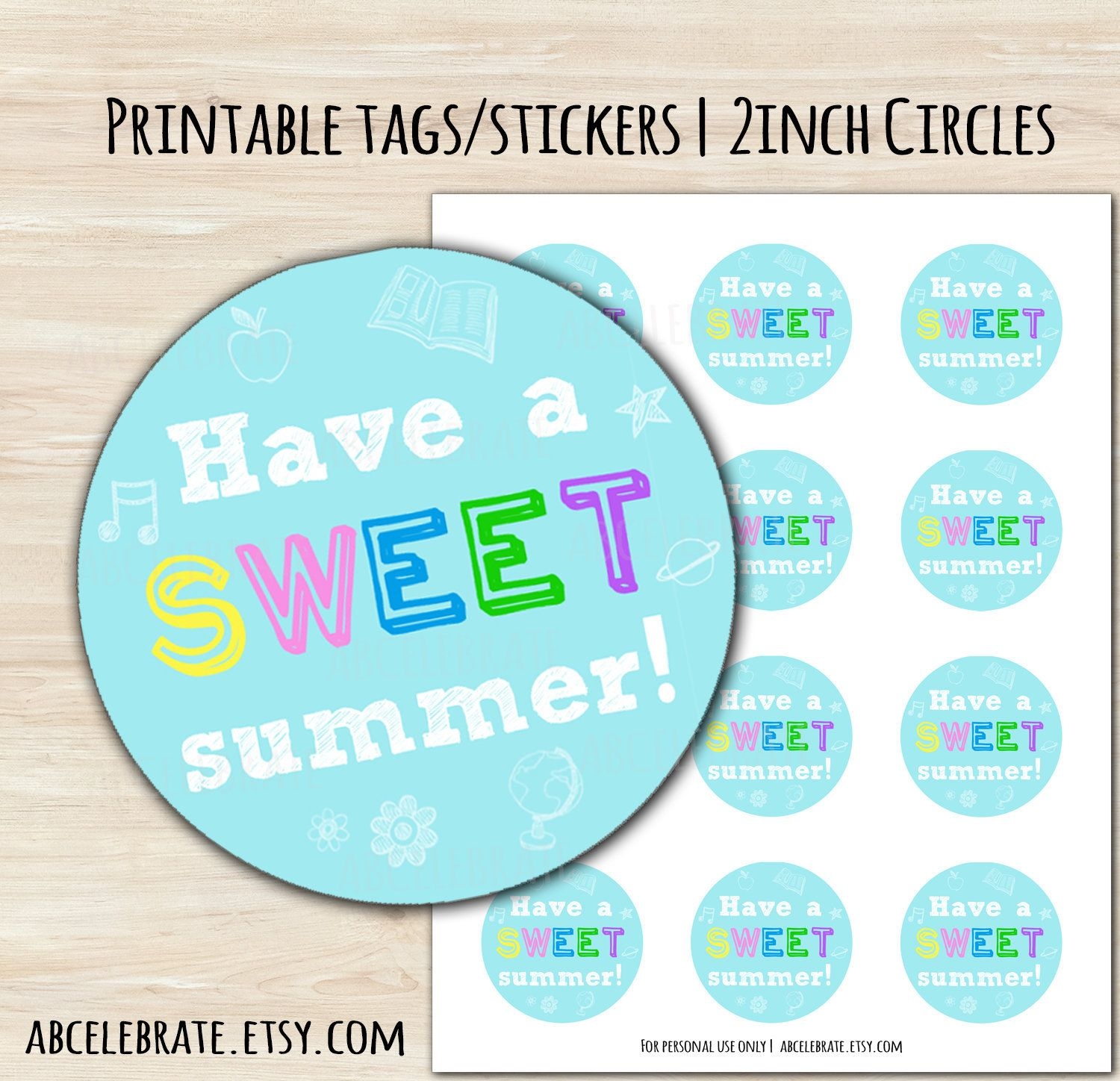 Have A Sweet Summer Printable Tag