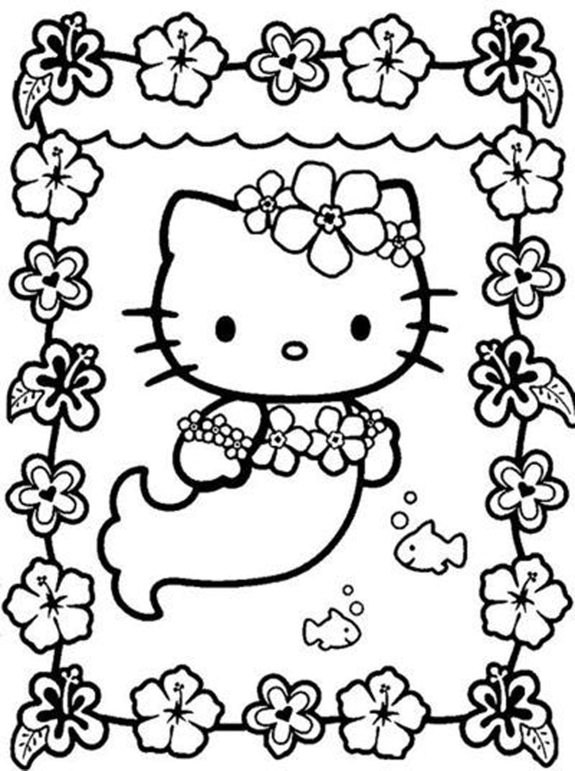 Hello Kitty Coloring Pages For Girls Printable Kids Colouring Pages 