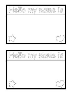 Hello My Name Is Printable Template
