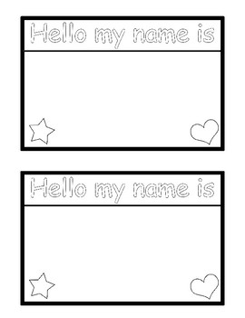 Hello My Name Is Printable Template