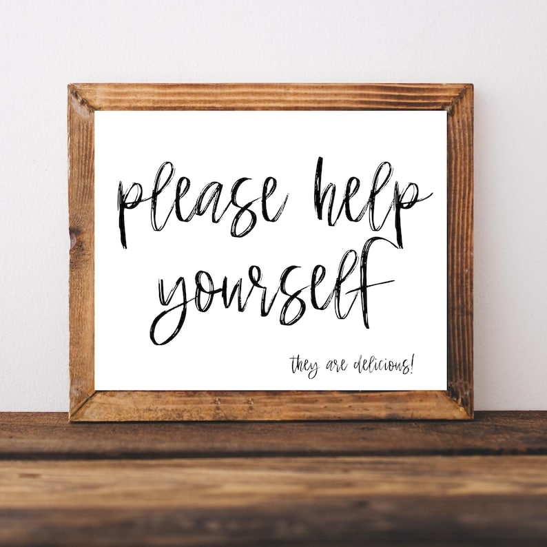 Help Yourself Sign Printable Printable Word Searches