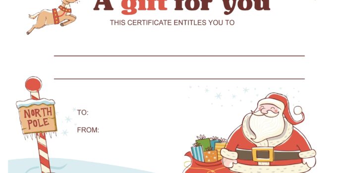 Free Printable Christmas Gift Certificate Templates