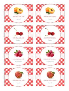 Homemade Jam Labels Jam Jar Labels Canning Jar Labels Jam Label Food