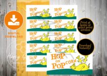 Hop On Pop Popcorn Free Printable