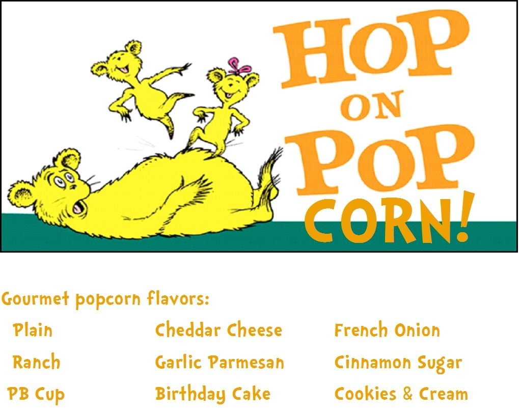 Hop On Popcorn Menu For Popcorn Bar Flavored Popcorn Popcorn Bar 