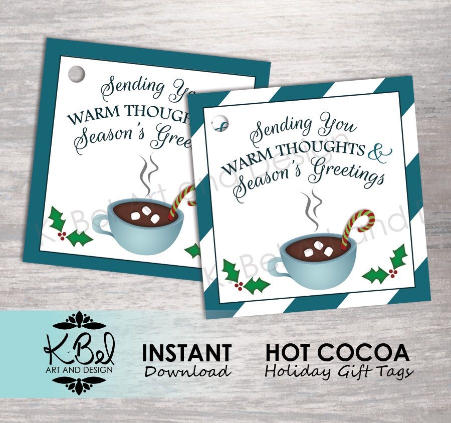 Hot Chocolate Gift Tags Printable Free Emblaze Christmas Presents And 
