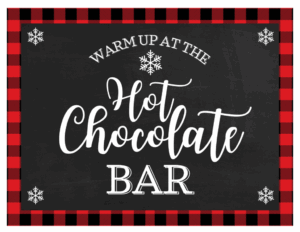Hot Chocolate Sign Printable