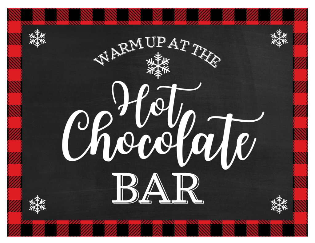 Hot Chocolate Sign Printable