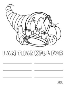 I Am Thankful For Free Printable Worksheets