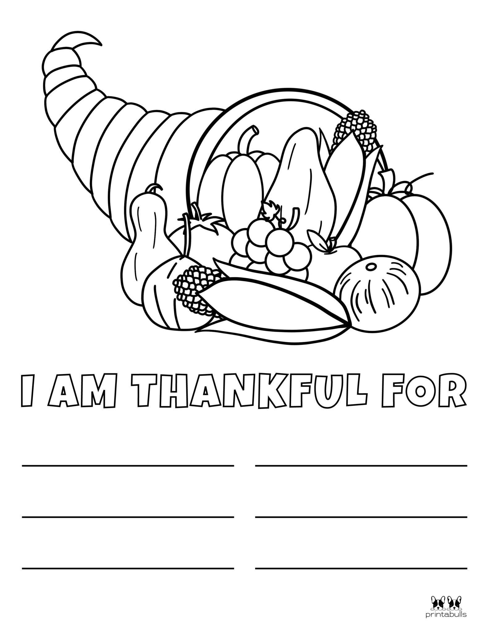 I Am Thankful For Free Printable Worksheets