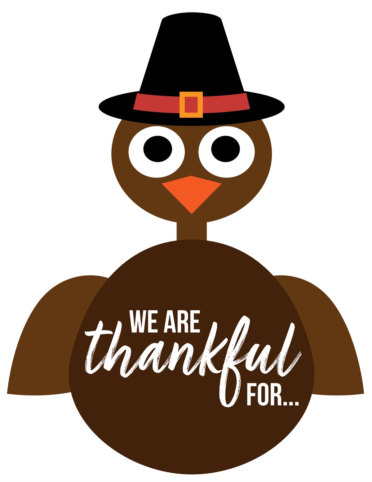 I Am Thankful Turkey Printable