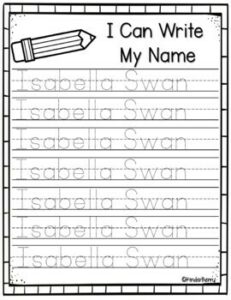 I Can Write My Name Handwriting Practice EDITABLE By KinderBerry