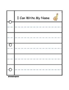 I Can Write My Name Worksheets Free Printable