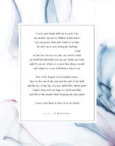 I Carry Your Heart Free Printable