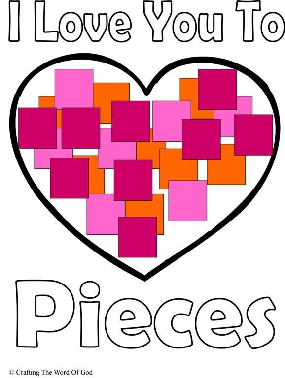 I Love You To Pieces Free Printable It s Simple Easy To Make And You 