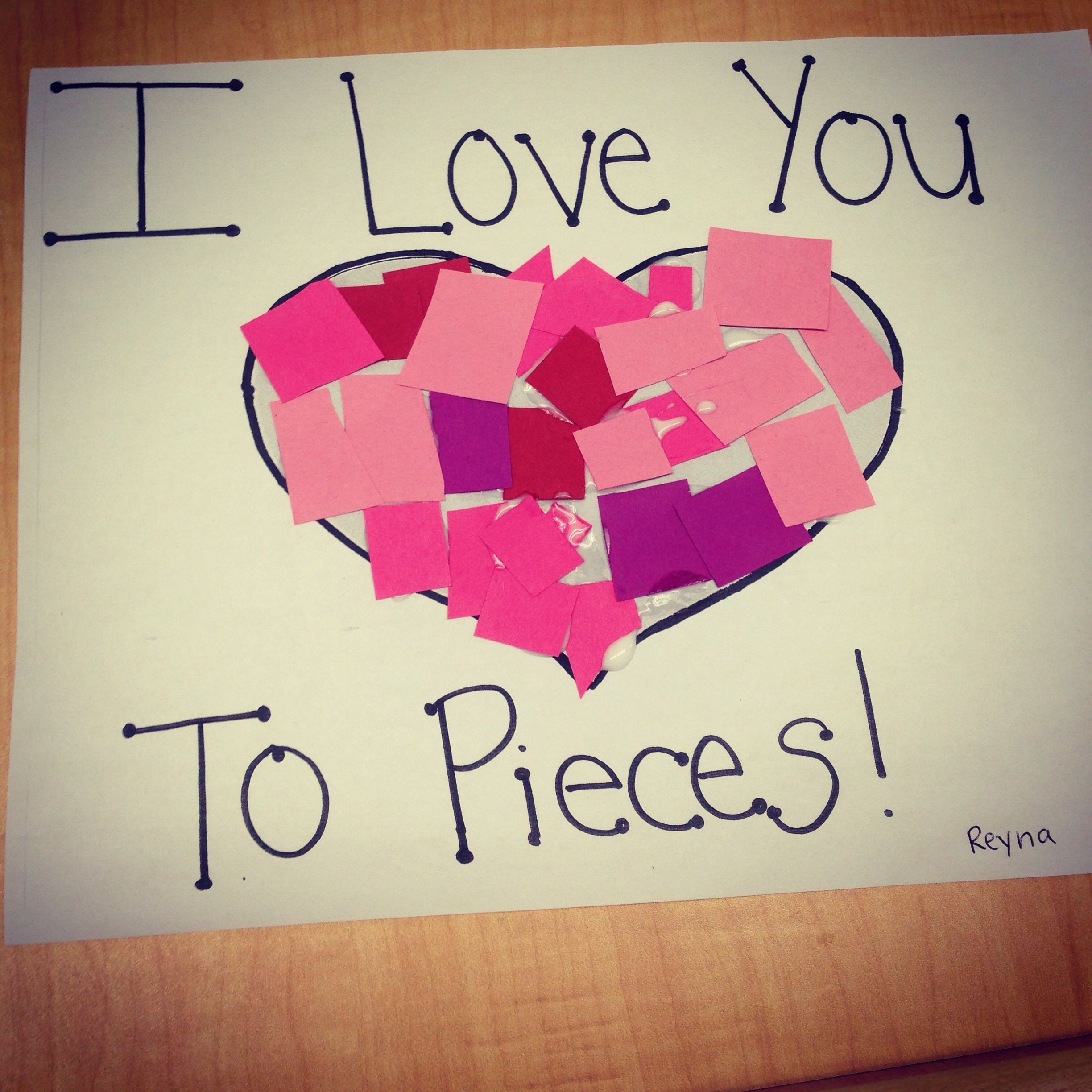 I Love You To Pieces Free Printable