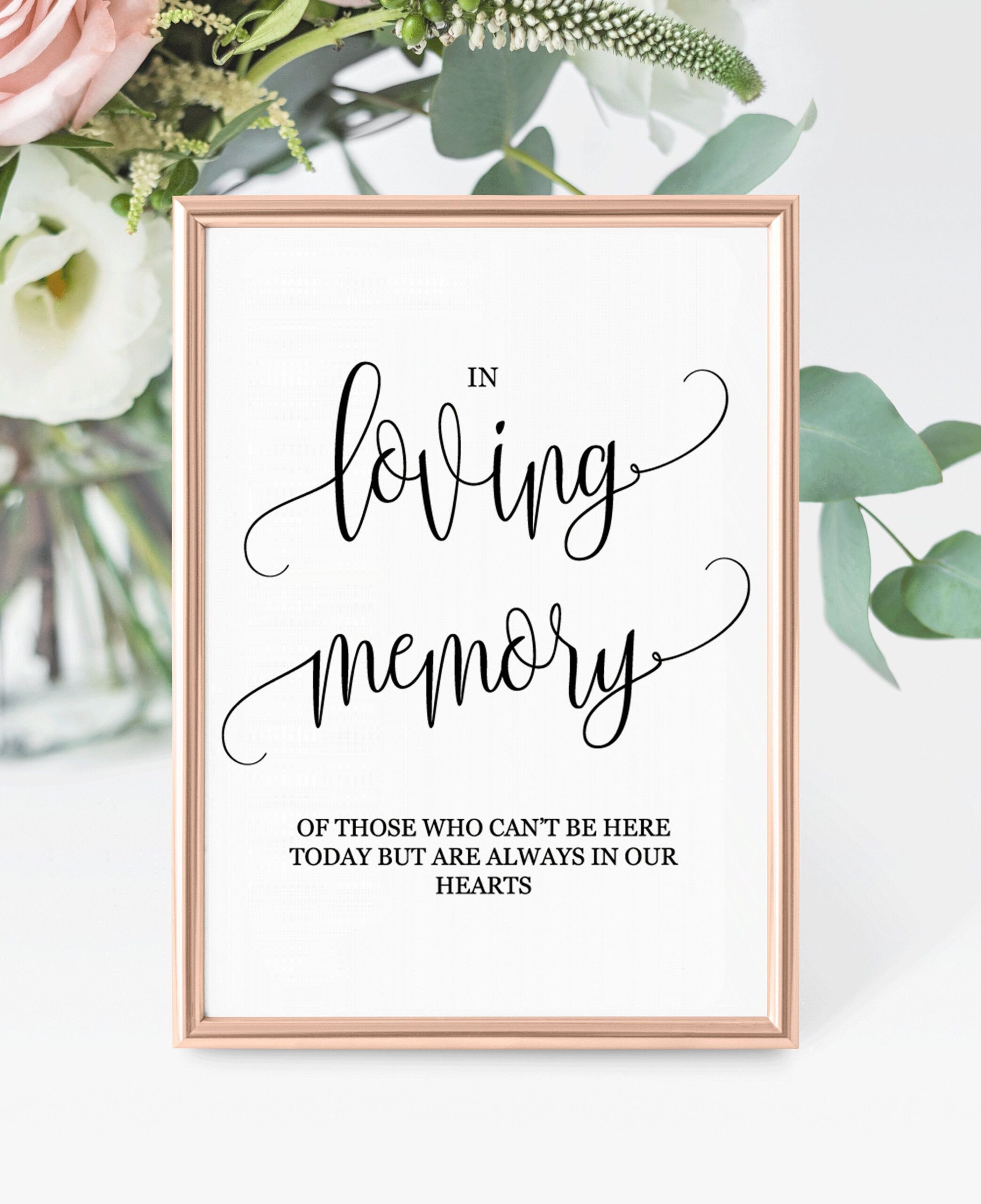 In Loving Memory Wedding Free Printable