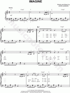 John Lennon quot Imagine quot Sheet Music Easy Piano In C Major transposable