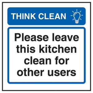 Keep Kitchen Clean Sign
